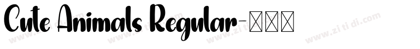 Cute Animals Regular字体转换
